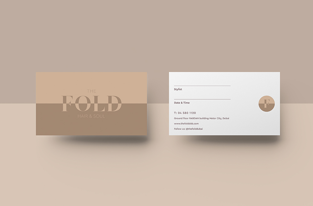 the-fold-salon-dubai-appointment-card-design